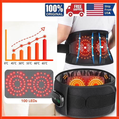 Red light therapy heating belt - red,
